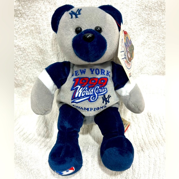 1999 Team ML NY Yankees World Series Champions Beanie Bear - Picture 1 of 9
